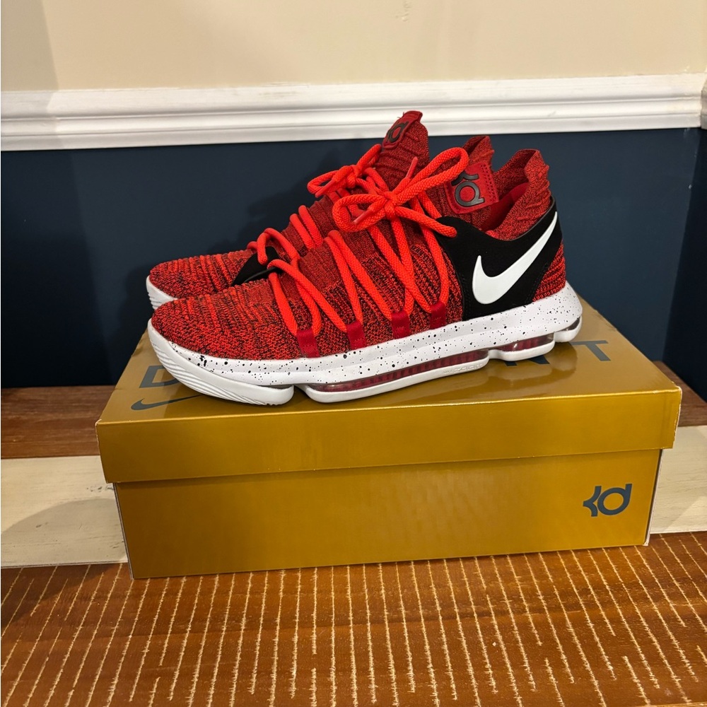 Nike KD 10 ‘Red Velvet’ Sneakers, Men’s size 9 or Women’s size 10.5 (Unisex)